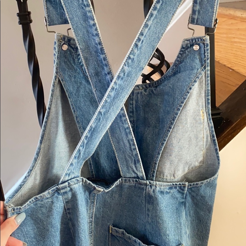 Forever 21 blue denim overall mini dress - Picture 6 of 6